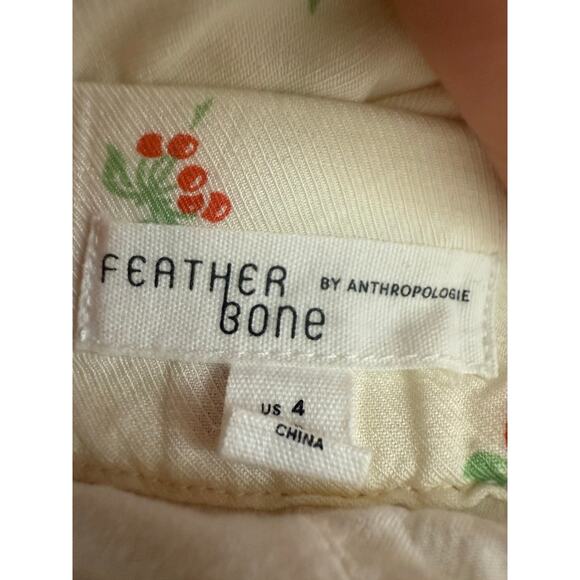 ANTHROPOLOGIE | Feather Bone | Talese Wide Leg Cherry Print Pants | Size 4 - Picture 9 of 9